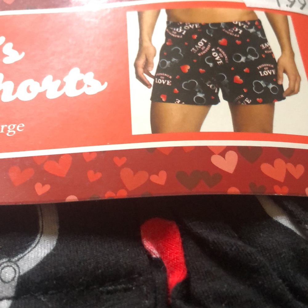 Shorts boxer Valentines mens new size Large waist 36-38” cotton